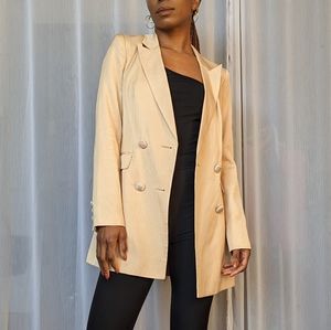 Vintage beige double breasted blazer / Size M